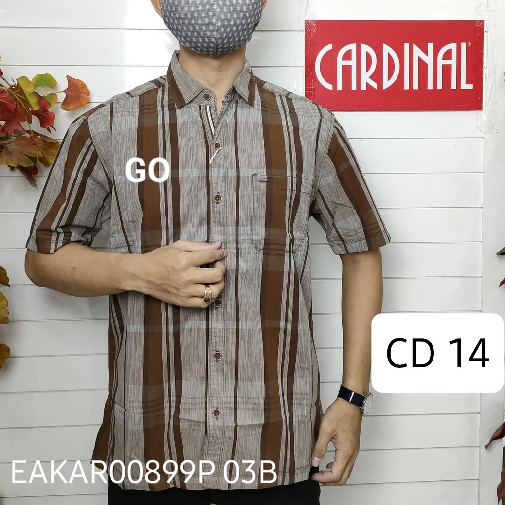 BB CRS CARDINAL KEMEJA CASUAL Hem Pria Pendek Baju Cowok Pakaian Pria