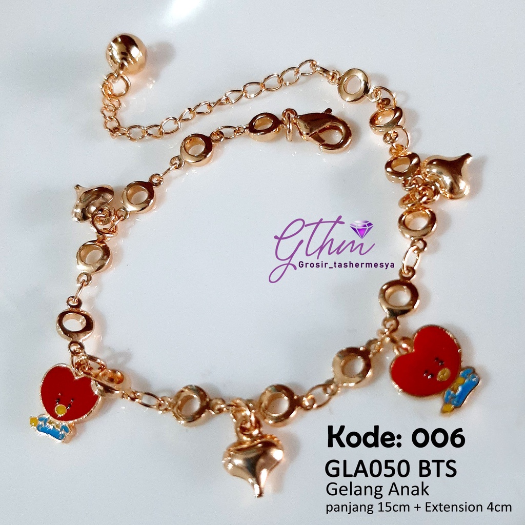 Gelang BTS anak-anak dan remaja perhiasan fashion import kualitas premium anti karat gla050