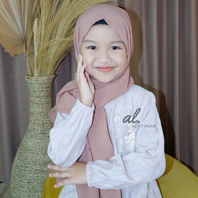 Pashmina Tali Anak 2-10th Jahit Tepi Bahan Diamond