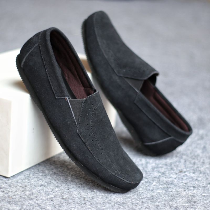 Sepatu Pria Kasual Slip On Kulit Original