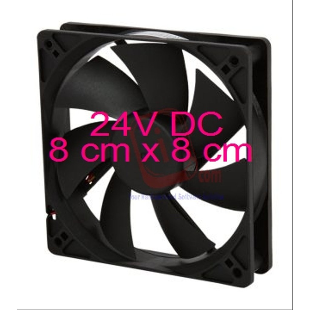 Fan Casing Brushless Hitam Kipas 8 Cm DC 24V Angin