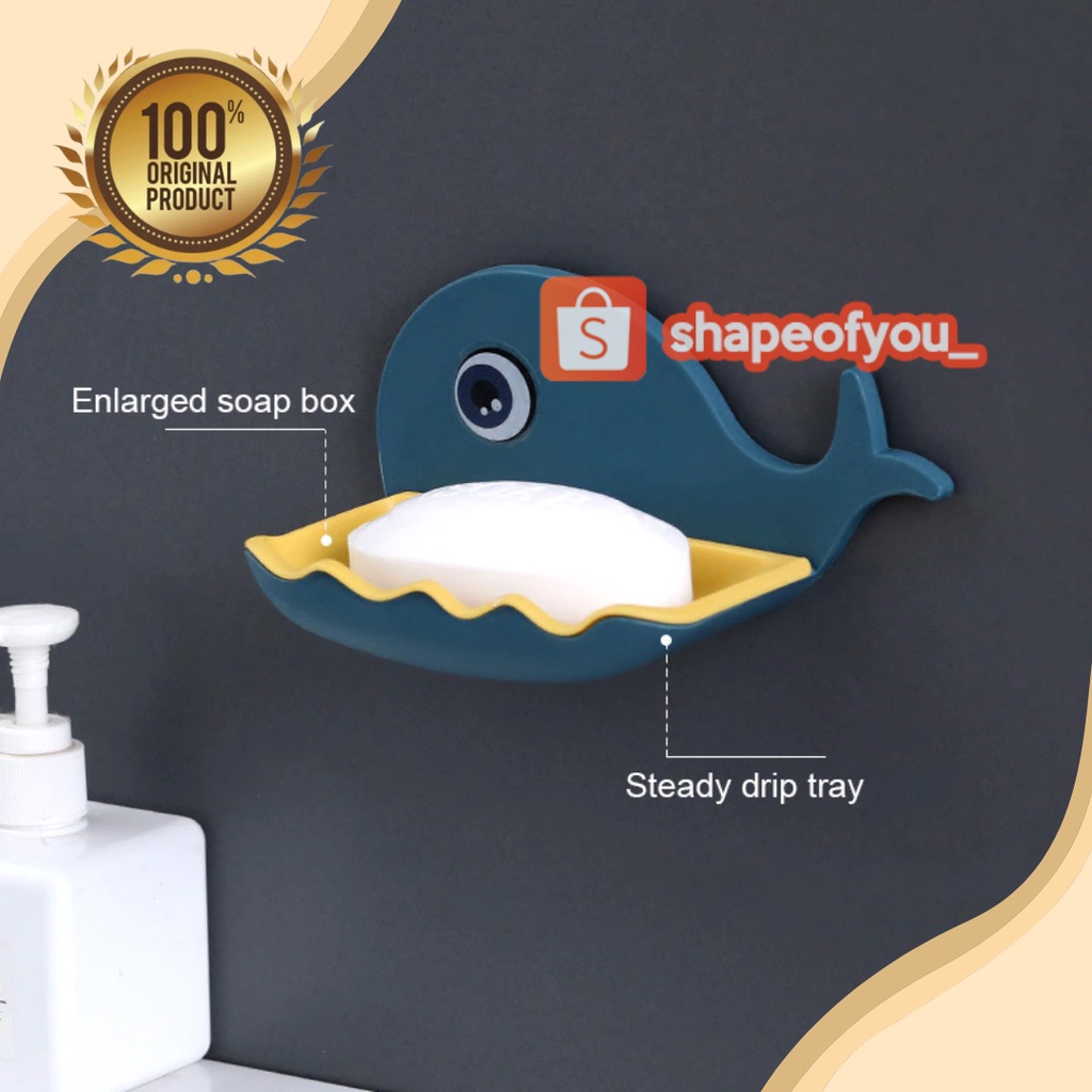 Tempat Sabun Batang Model Ikan Paus Lucu Soap Holder Kamar Mandi