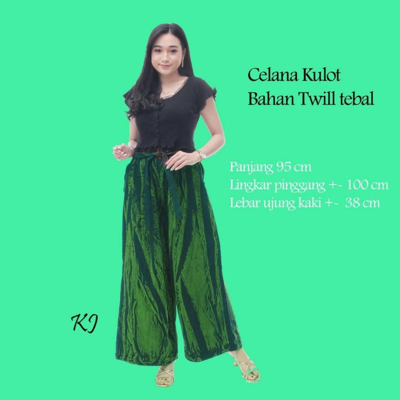 CELANA KULOT TWILL BATIK ABSTRACK