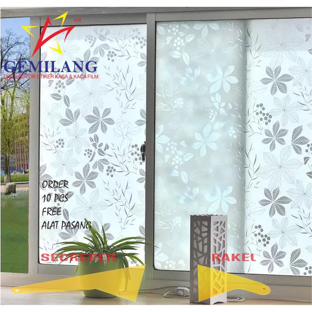 STIKER KACA MOTIF/LEBAR 90 CM/STIKER PREMIUM MOTIF/STIKER RUMAH/STIKER KACA JENDELA RUMAH/STIKER