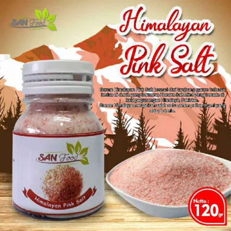 

Himalaya pink salt 120gr sanfood organic