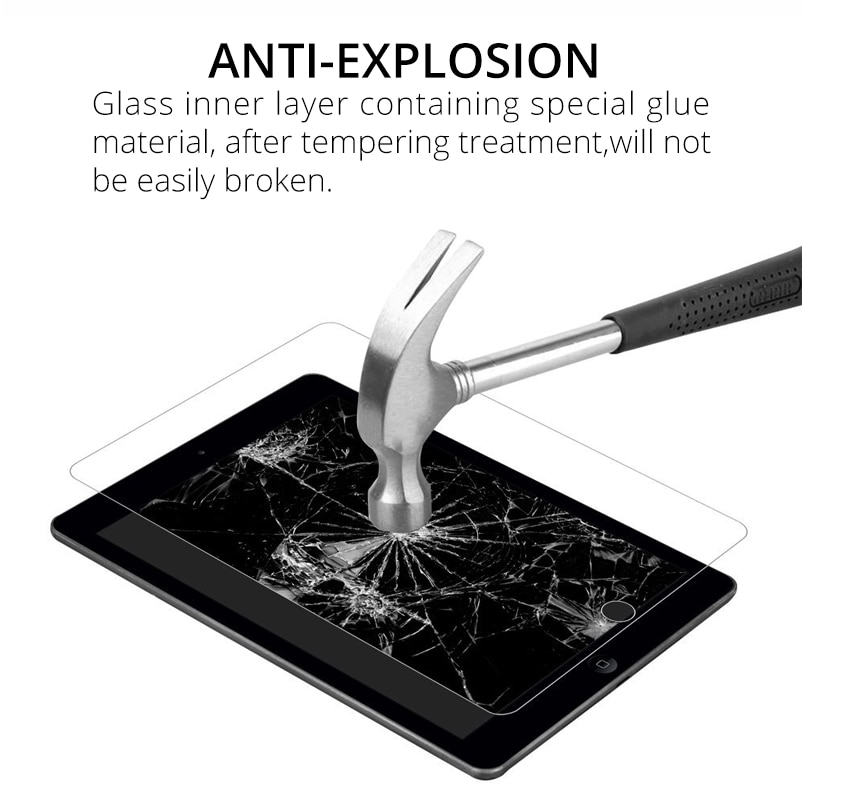 Pelindung Layar Tempered Glass 9h 2.5d Curved Premium Untuk Ipad 8 10.2 &quot;2020