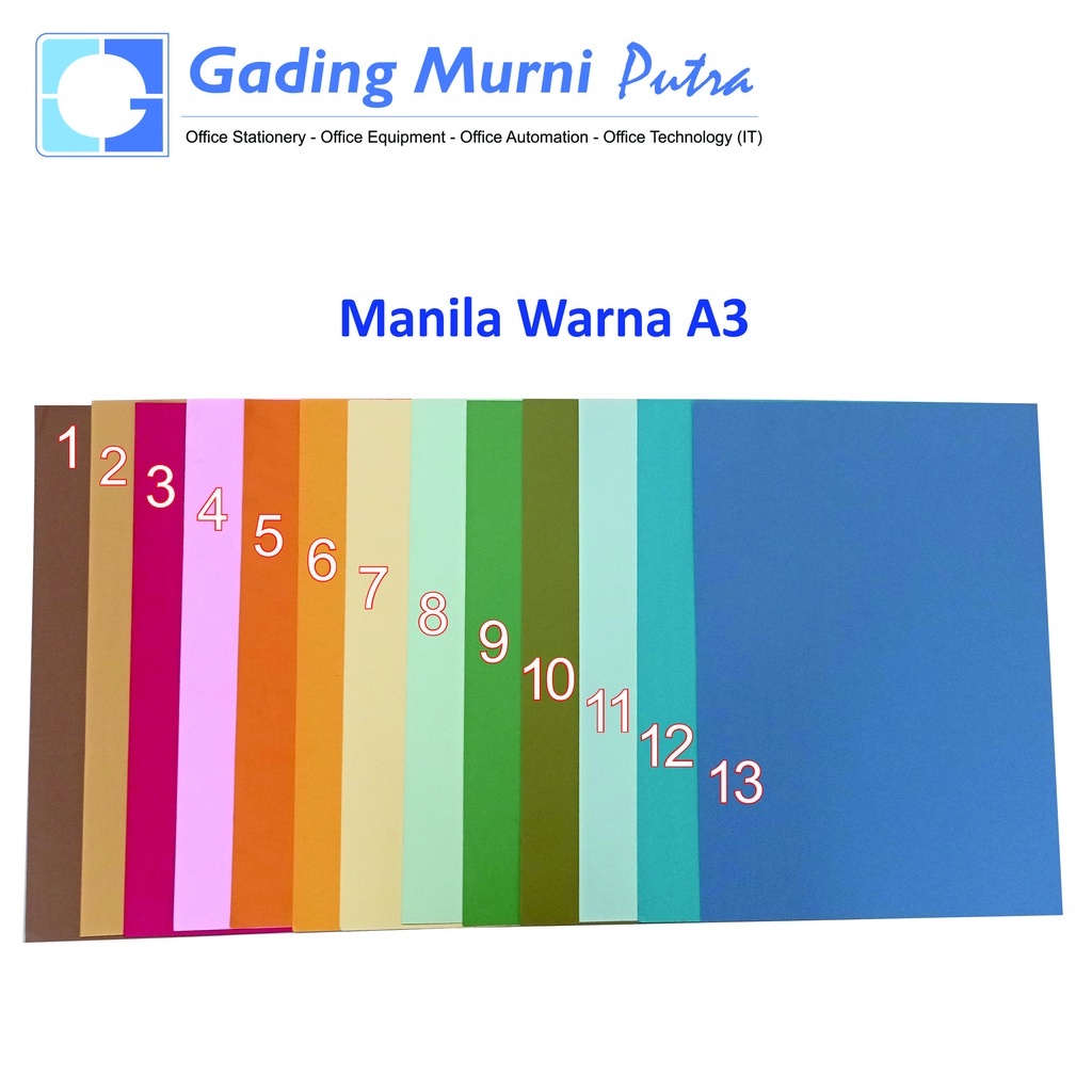 Jual Kertas Karton Manila A3 Warna - Ecer Indonesia|Shopee Indonesia