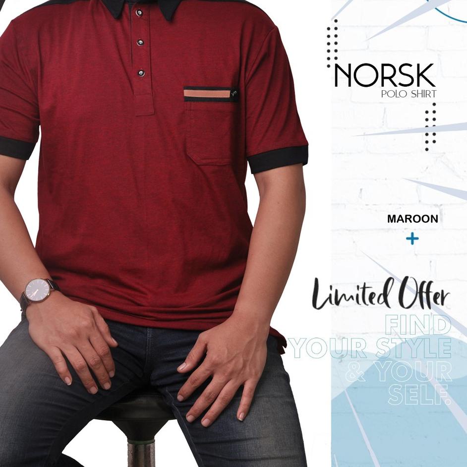 KLT.21Jl22c– Kaos Polo Shirt Kerah Pria Wangki Big Size Golf Original - NORSK