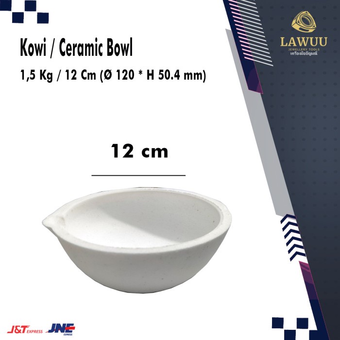 Kowi Keramik 12 cm - Wadah Peleburan Emas 1,5 Kg | Crucible Tahan Panas Tinggi