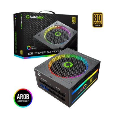 Power supply gaming gamemax 1050 watt Atx 80 plus gold 14cm fan rgb for Pc computer - Psu mining 1050w 80plus 80+