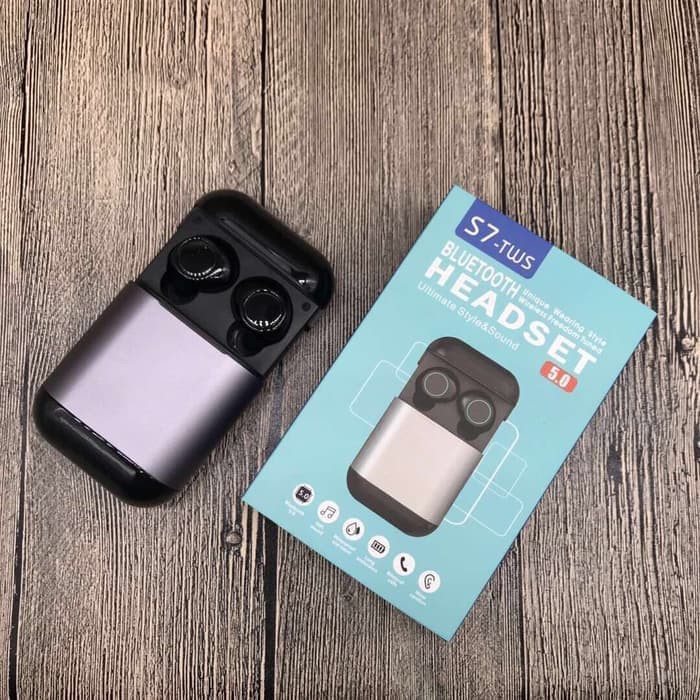 Headset bluetooth wireless s7 tws earphone stereo i7s i8 i9 i10 i11 tw   ready