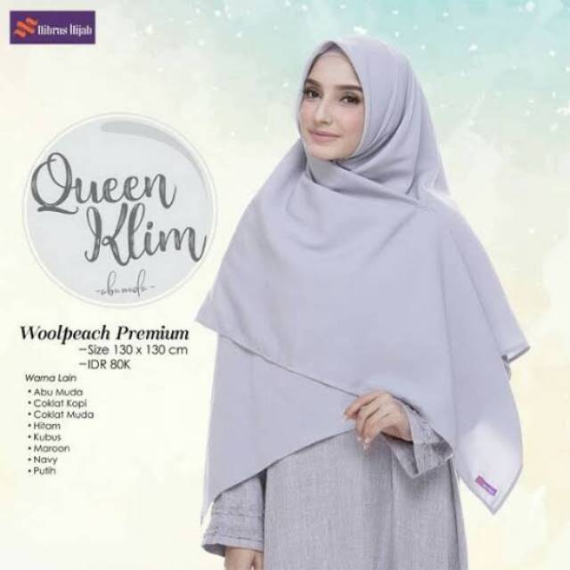 Hijab Nibras Queen klim / Hijab Polos Nibras Queen Klim / Hijab segi empat nibras