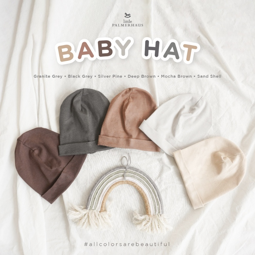 Little Palmerhaus Baby Hat Topi Little Wear / Topi Bulat (Topi Bayi)