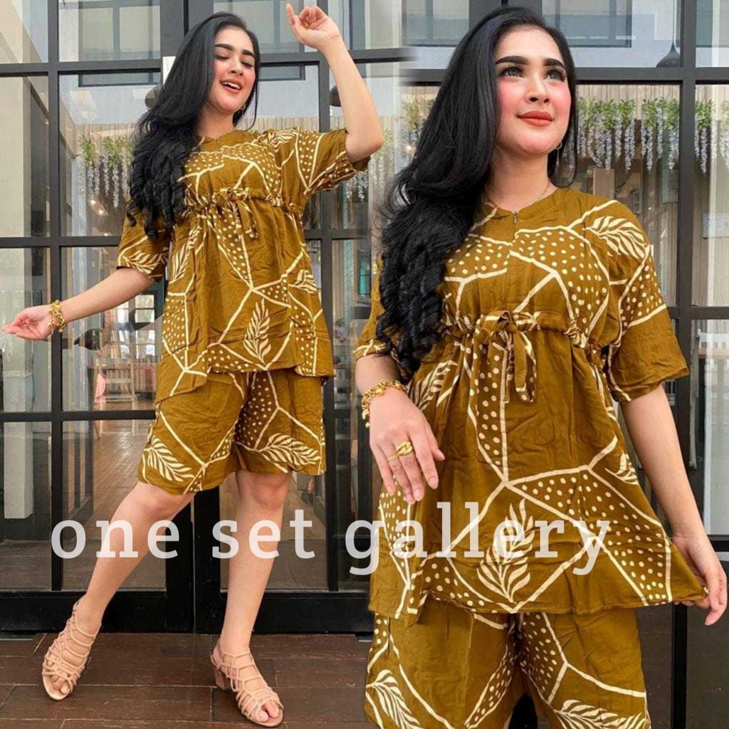 Setelan Pyama Tie dye Pendek Baju Bali 100% Original Dan Berkualitas Butik Harga Konveksi Langsung Bisa COD - one set gallery