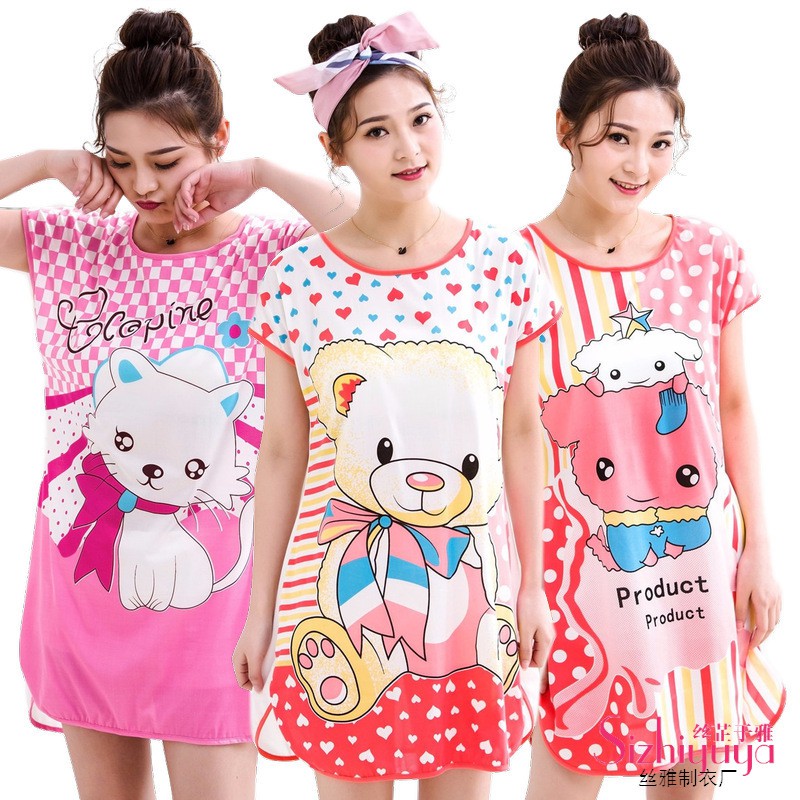 ❀ Chingu ❀ PW061 COD Baju Tidur Wanita Piyama Motif Kartun Lucu Pakaian Wanita Daster Variasi Import