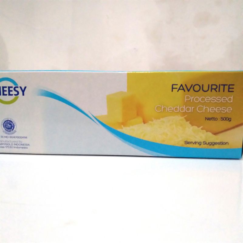 

Cheesy Favorite Cheddar Cheese 500gr / Keju