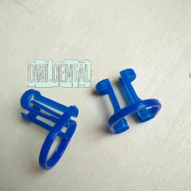 F5 - Dental penyangga kapas cotton roll holder clip blue