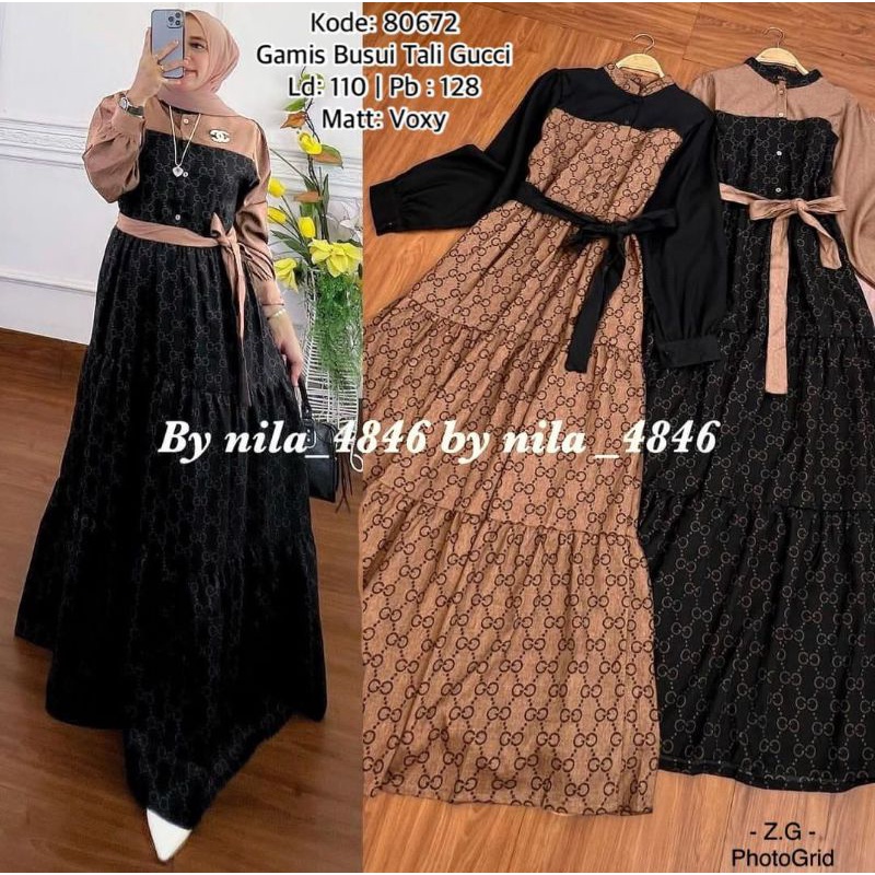 gamis busui tali gucci