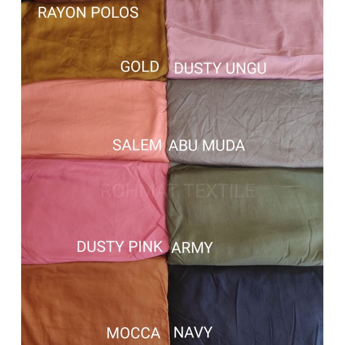 KAIN RAYON POLOS KILOAN LEMBUT ADEM