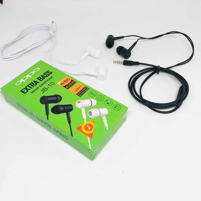 Handsfree J JB-10 Headset Earphone J JB10 Pure Bass OPPO Promo Sen