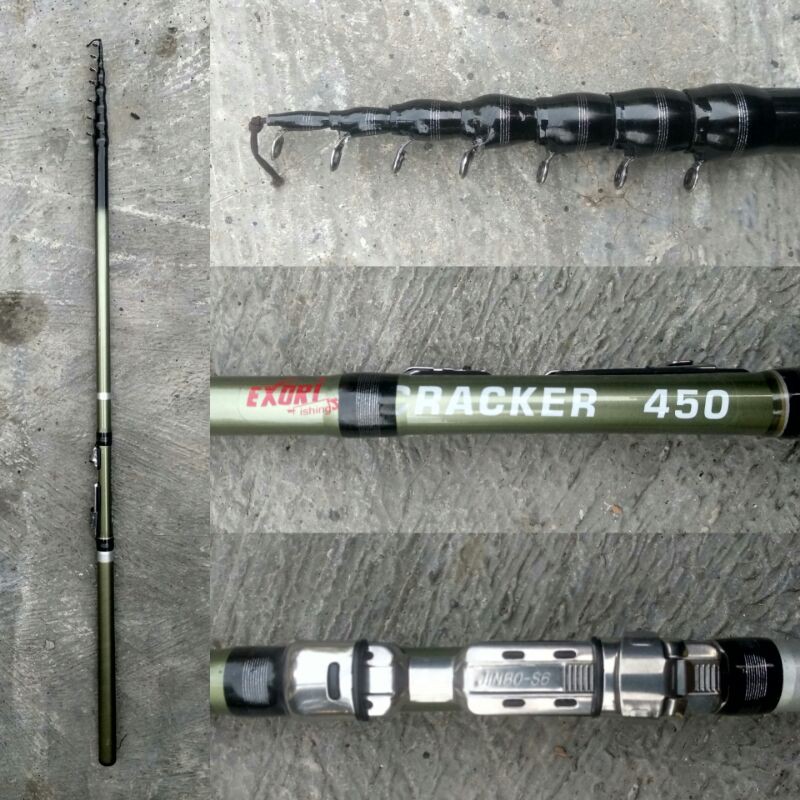 Joran Tegek Exori Cracker 360 450 Kolong Siap Pakai