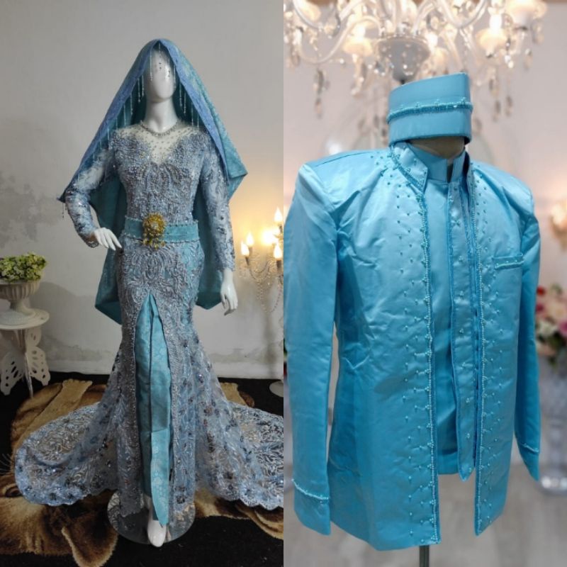 CAUPLE KEBAYA KOTO GADANG  MODREN/ KEBAYA FUL PAYET  | KEBAYA AKAD TERBARU/ GAUN PENGANTEN/KEBAYA