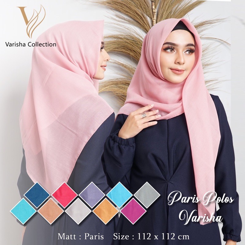 KERUDUNG SEGIEMPAT PARIS POLOS MURAH SERI D - Jilbab Segiempat - Kerudung Import Terbaru