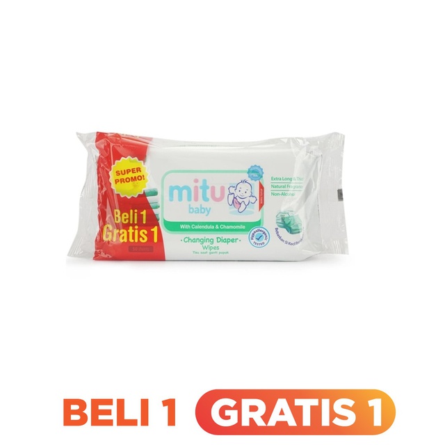 BELI 1 GRATIS 1!! Mitu baby wet wipes tisu basah bayi tisu