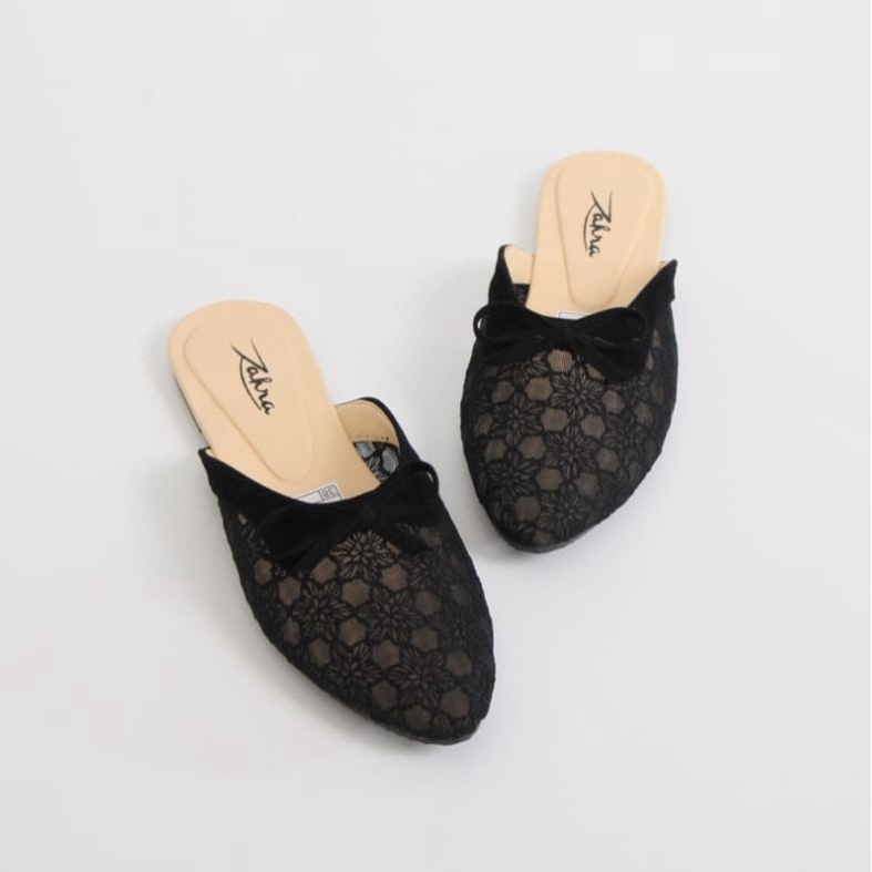 Arlaine- Alexa selop wanita / sandal slop wanita / sandal brukat / sandal slop pita