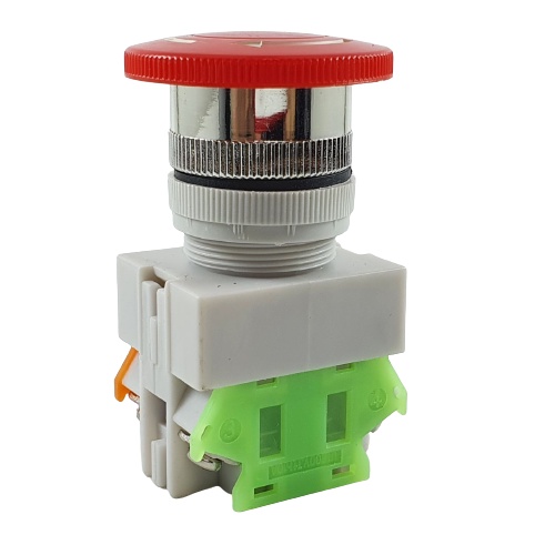 Saklar Emergency Stop LAY7 PBCY090 LAY37 Push Button Switch Tombol Jamur Emergensi