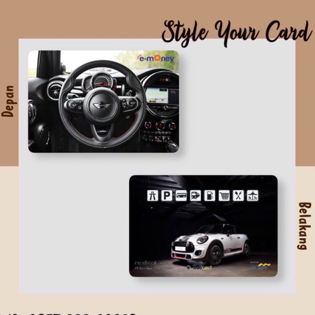 [CETAK 2 SISI] Mini Cooper Custom E-money Mandiri / Flazz BCA / E-toll Card / Custom Print Kartu