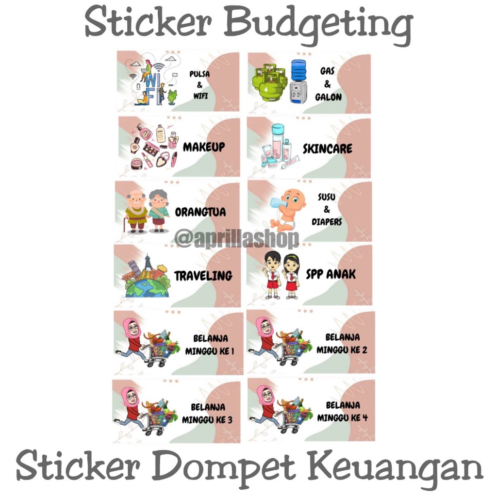 STIKER DOMPET KEUANGAN TERMURAH / STICKER BUDGETING