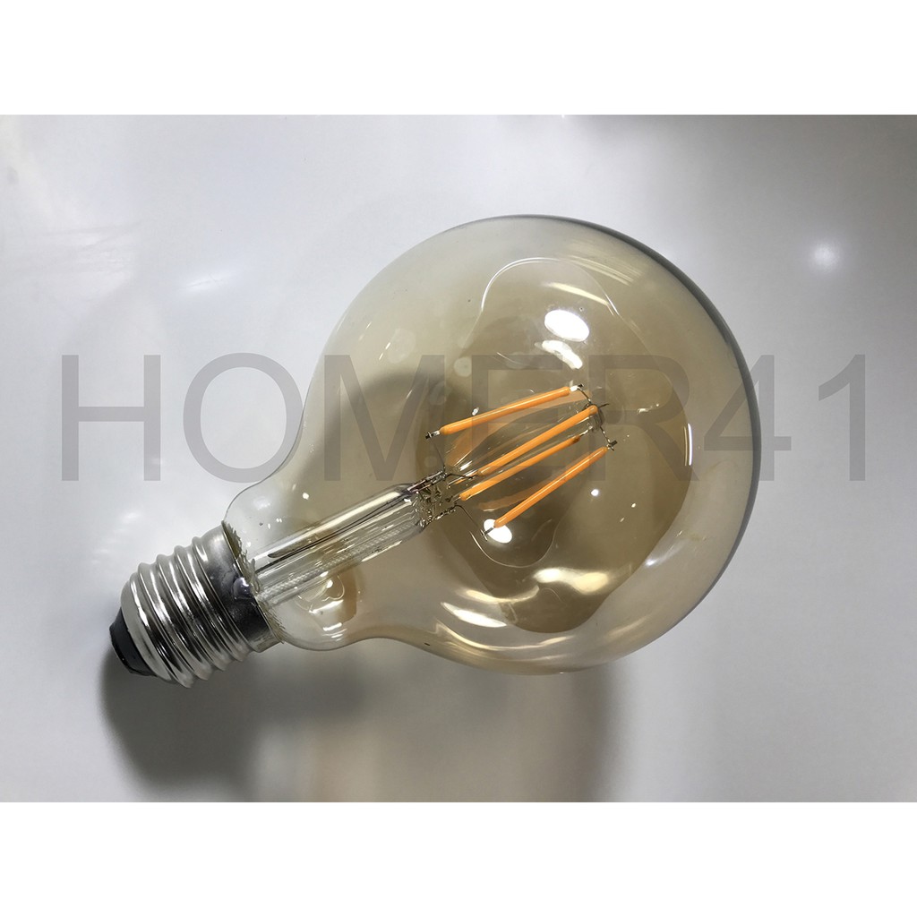 lampu LED bulb bohlam edison / filamen / cafe / antik / pijar/ dekorasi 4W BULAT G95