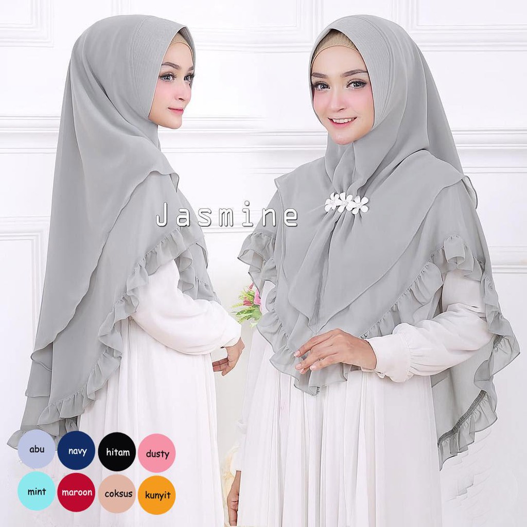 KHIMAR NABILLA JASMINE Jilbab Murah / Khimar Syari Murah / Jilbab Instan Murah / Hijab Syari