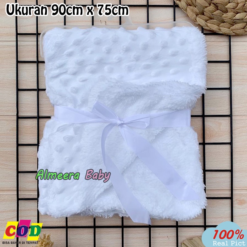 Selimut Bayi Tebal Selimut Bayi Double Fleece Ukuran 90cm x 75cm Anababy