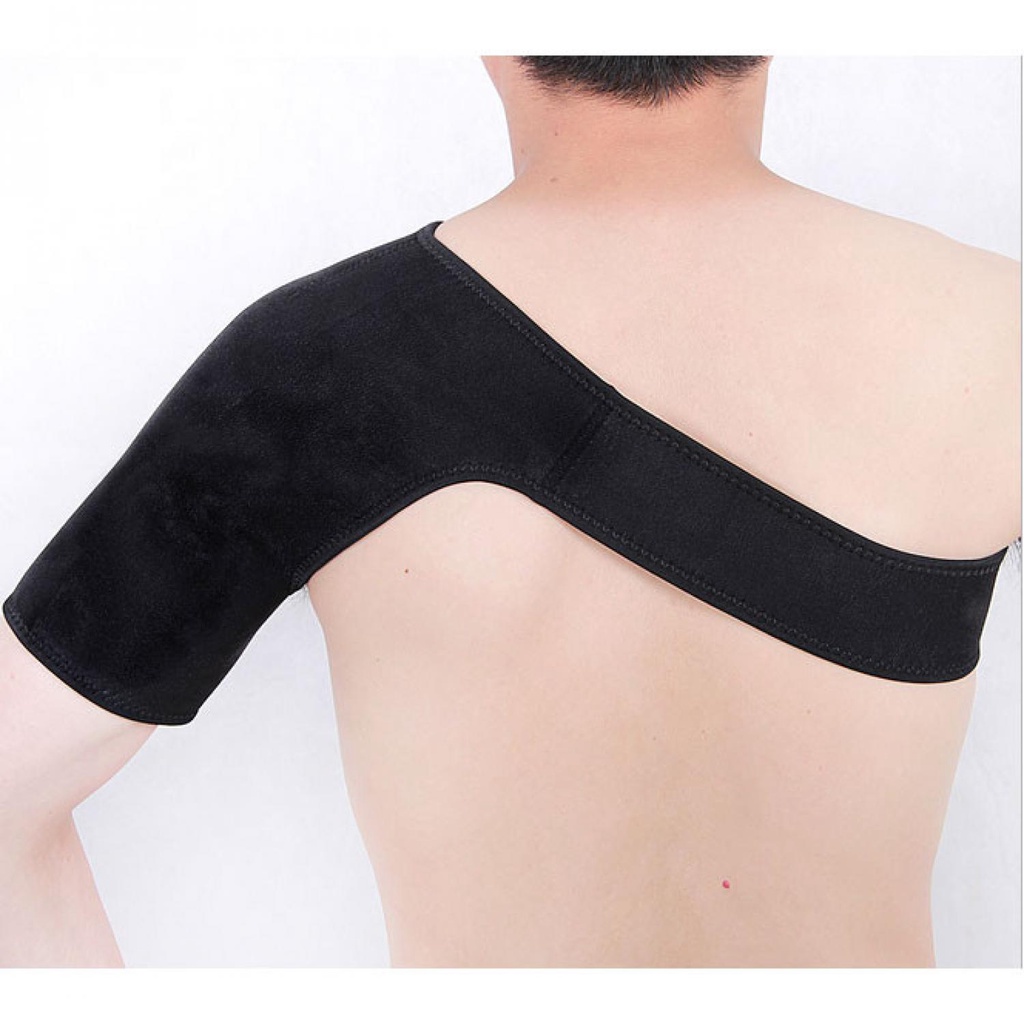 Shoulder Support Brace Guard Wrap Belt Fitness / Penyangga Penopang Penahan Bahu Tangan Kanan Kiri Cedera Patah Tulang Bungkuk Pasca Operasi Shoulder Olahraga Pria Wanita / Deker Pelindung Bahu Tangan Cedera Olahraga Kanan Bulutangkis Gym Futsal Lp Ninja