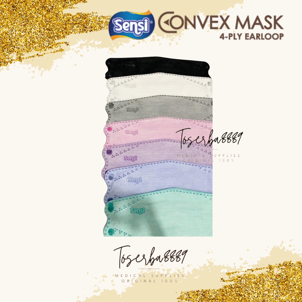 Masker Sensi Convex Mask 4 Ply | Masker Earloop 4 Ply | Masker Sensi / Masker Korea/ Masker KF94