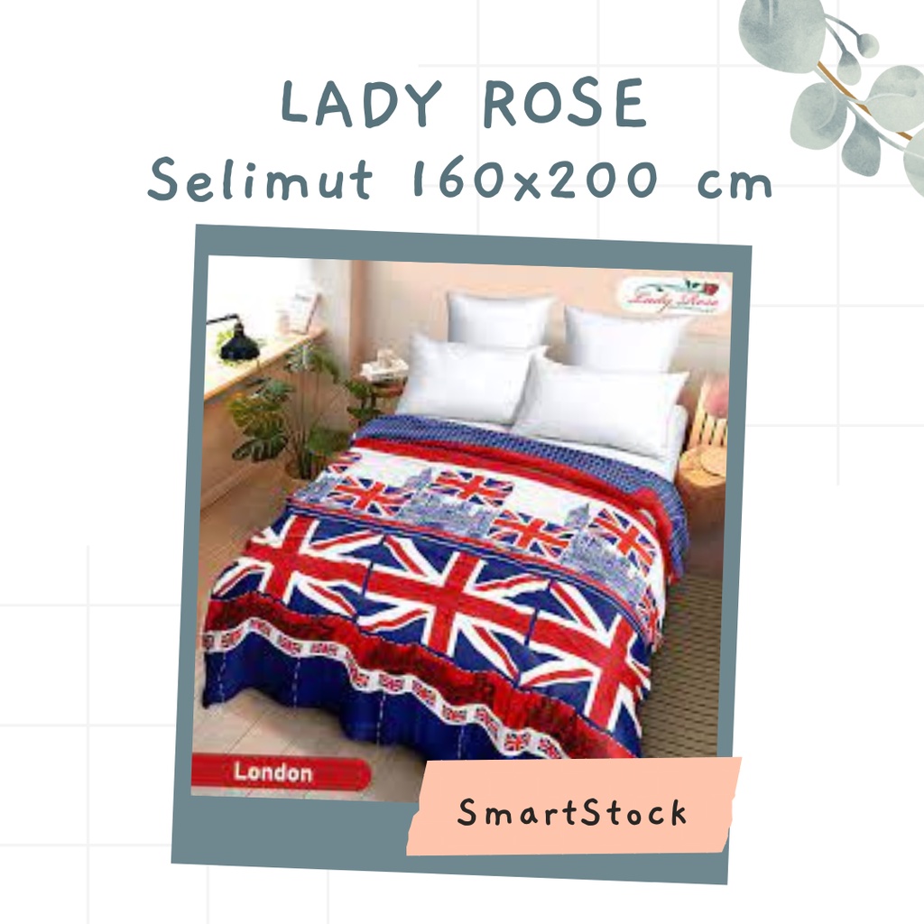 Ss Selimut Bulu Dewasa Lady Rose Mix Motif 160X200 Part A Bulu Halus Super Soft