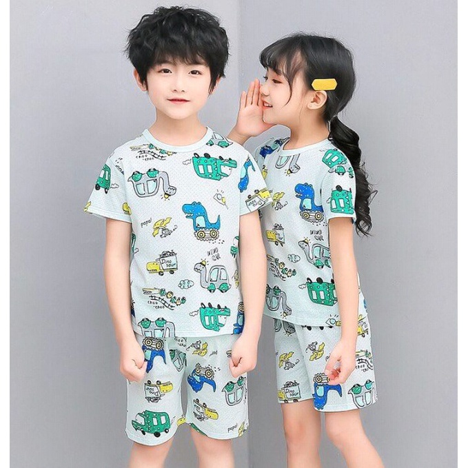 Piyama/ Setelan Baju Tidur Pendek Anak Laki Laki Usia 1-8thn Import Premium - Piyama Pendek Laki-Laki