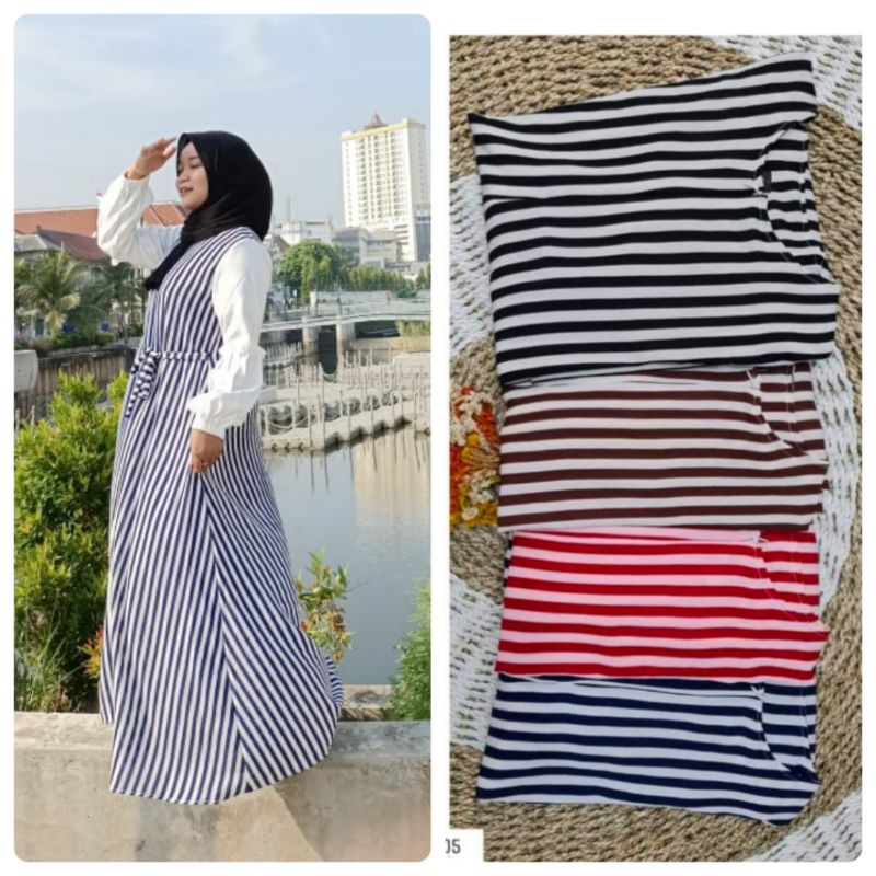 gamis salur kombinasi