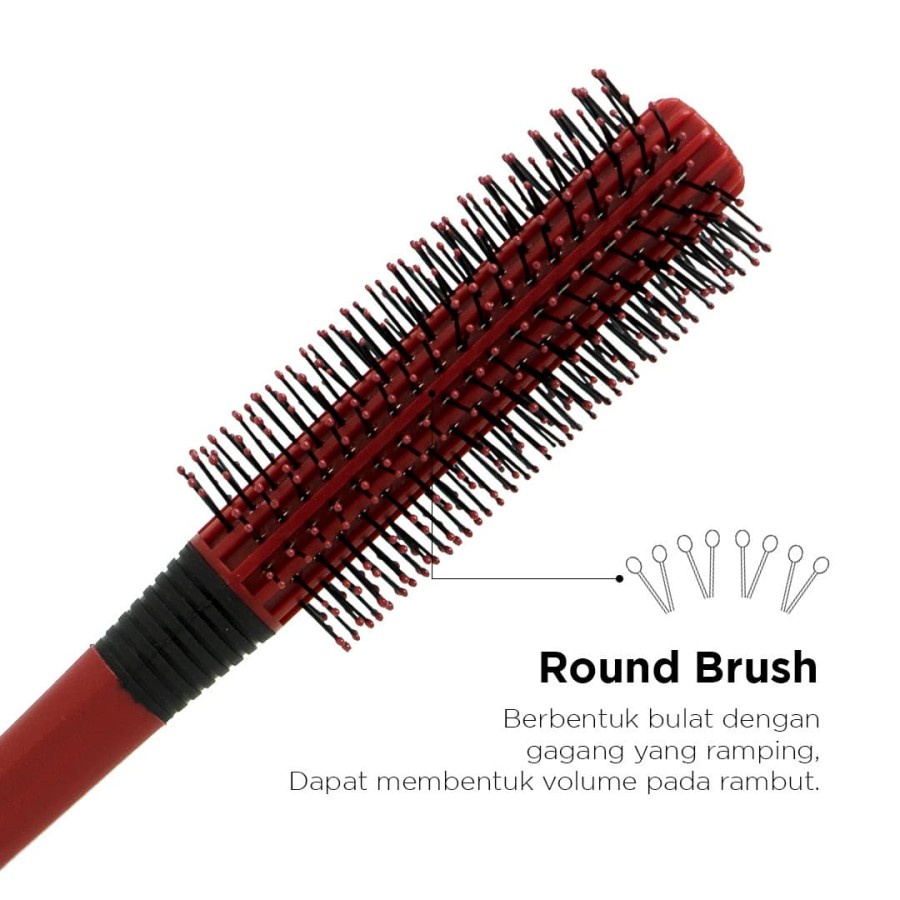 Sisir Rambut Pria Wanita Vidal Sassoon Round Brush Tipe 2048