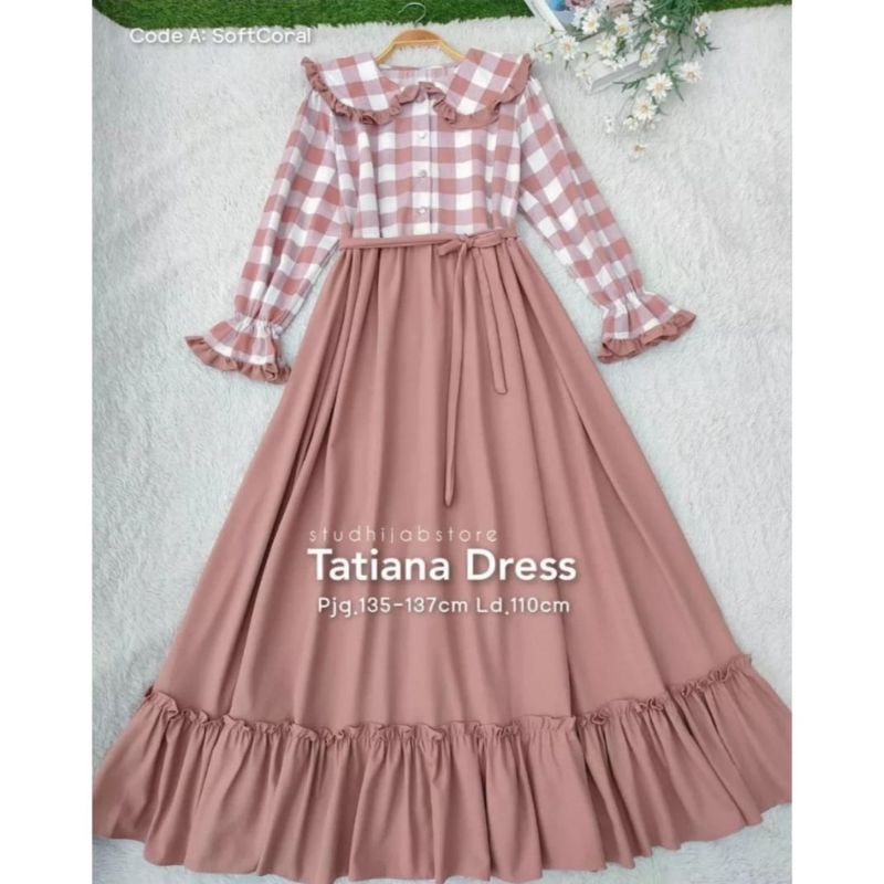 Tatiana Dress Gamis Remaja / Fashion Wanita Muslim /Gamis remaja dewasa kekinian korean style / BUSU