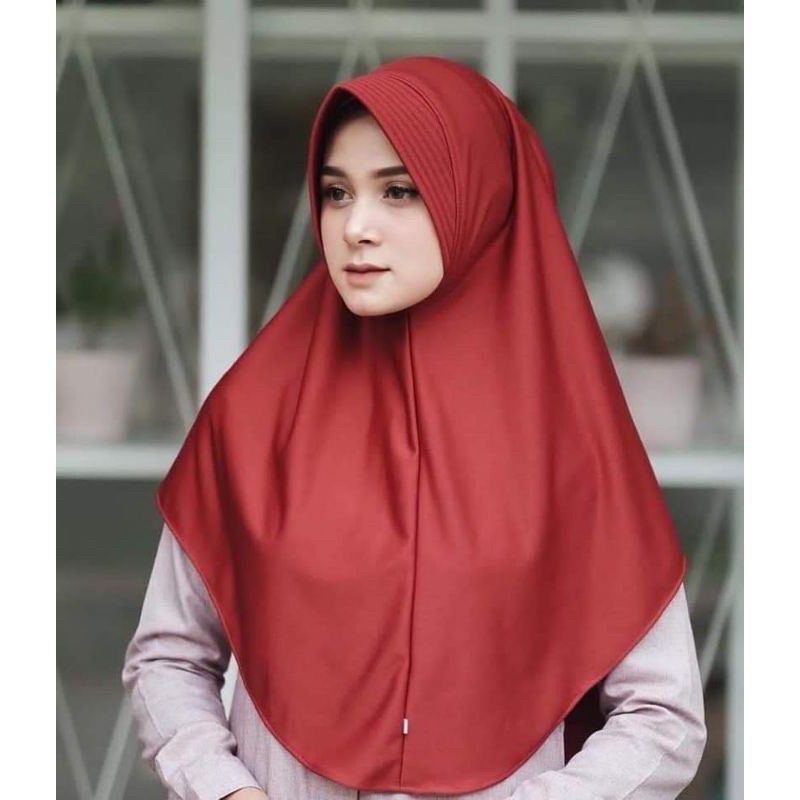 TINA COLLECTION - BERGO HAMIDAH DAILY SIZE L / HIJAB SPORT PED ANTEM / HIJAB INSTAN JERSEY SPANDEKS