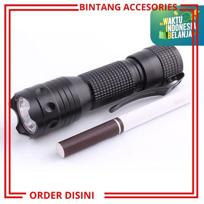 W813 PAKET SENTER POLISI SENTER LED BATRE CAS LAMPU SENTER LAMPU BATRE SENTER ANTI AIR LAMPU CAMPING