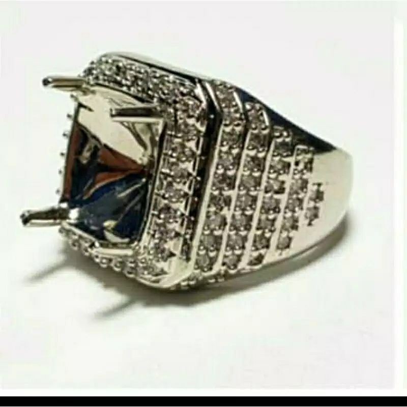 Cincin Emban Ring Microsetting Desain Perak Full Sircon