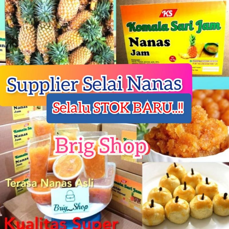 

Selai nanas isian roti bolu gulung roti goreng Komala Sari jam repack 250 grm brigshop