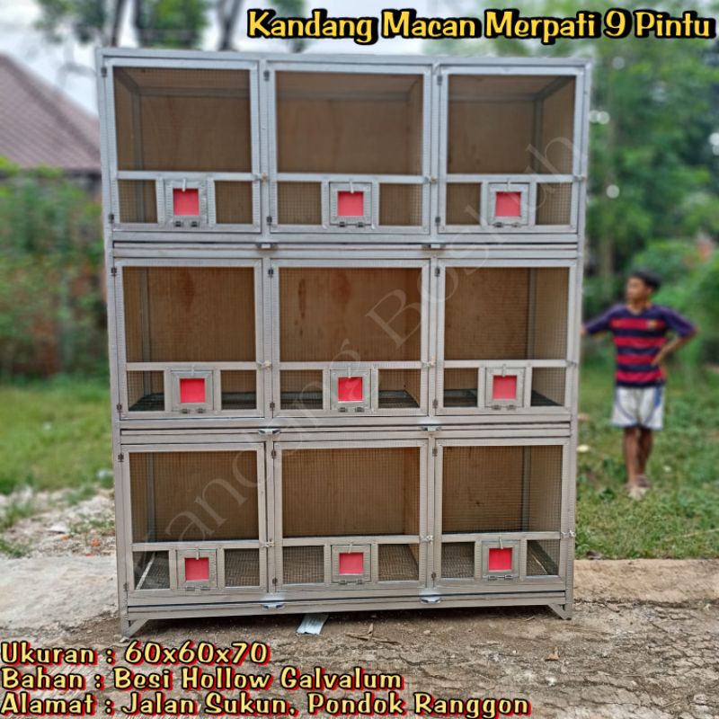 Kandang Macan Merpati 9 Pintu / Kandang Burung Dara