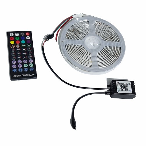 Lampu led strip 5M 3528 RGB warna warni ip44 outdoor led strip plafon