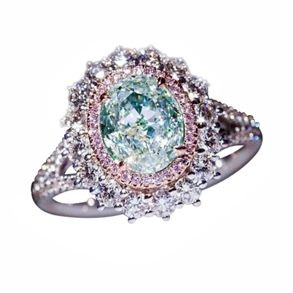 Hu Hu Hu Hu Hu Alat Bantu Pasang Kacamata♡ Cincin Wanita Desain Hollow Hias Topazberlian Imitasi Besar Berkilau Untuk Pestapernikahan