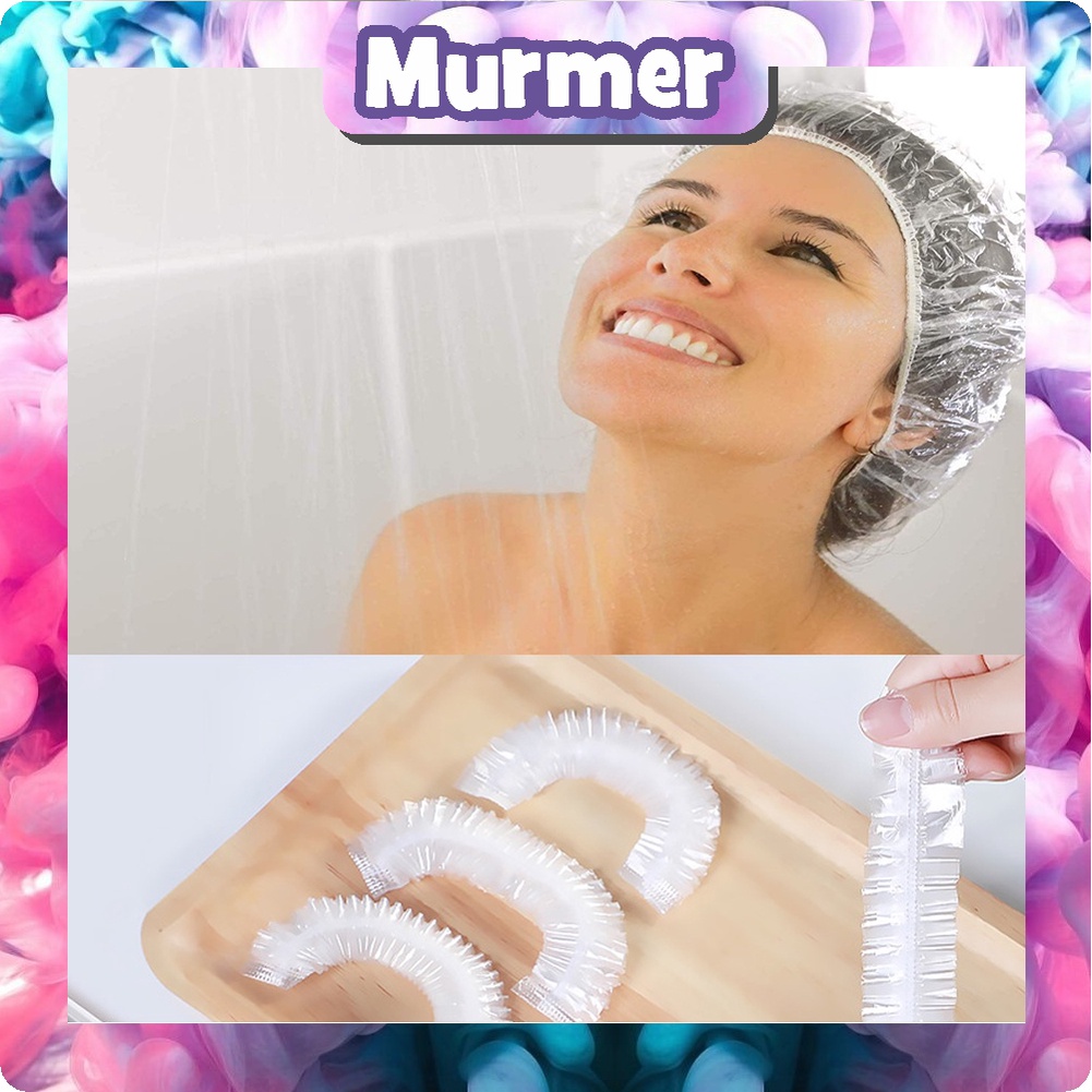 MurmerOfficial R571 Pelindung Rambut saat Mandi // SHOWER CAP / PENUTUP RAMBUT PLASTIK / SHOWER CAP PLASTIK BENING